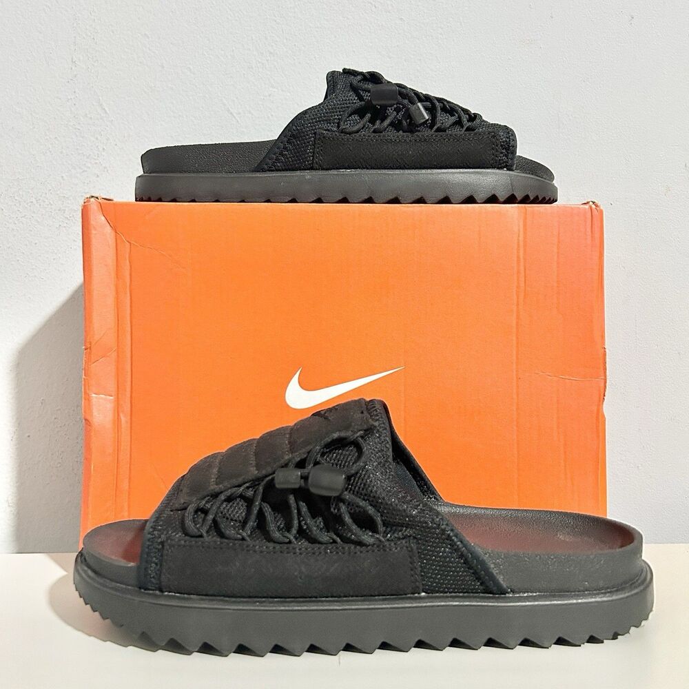 Nike Asuna “Triple Black” Men’s Size 13 Lifestyle Comfort Slip-On Slides